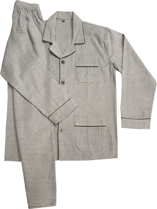 My pyjama Χειμερινή Ανδρική Πιτζάμα Γκρι