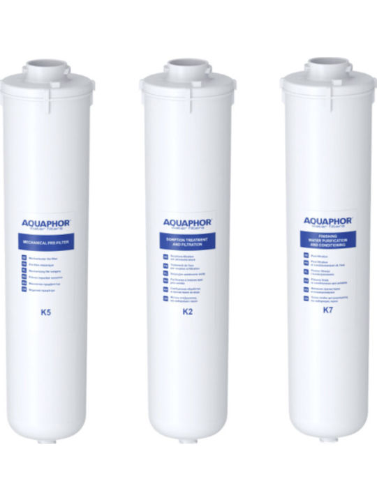 Aquaphor Ανταλλακτικό Φίλτρο Νερού Κάτω Πάγκου από Ενεργό Άνθρακα Crystal A 3τμχ