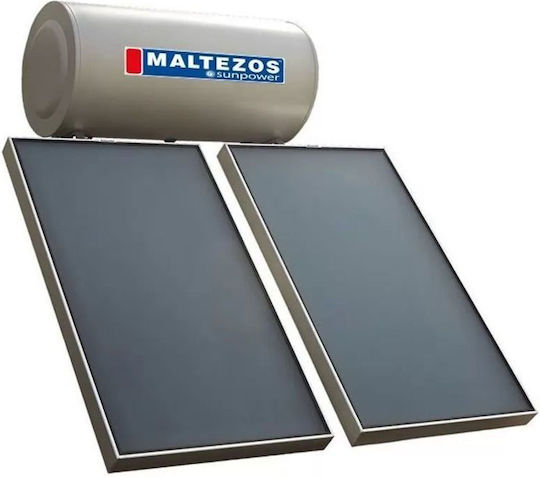 Maltezos EM Ηλιακός Θερμοσίφωνας 160lt Glass Τριπλής Ενέργειας 2.7τ.μ. Επιλεκτικός