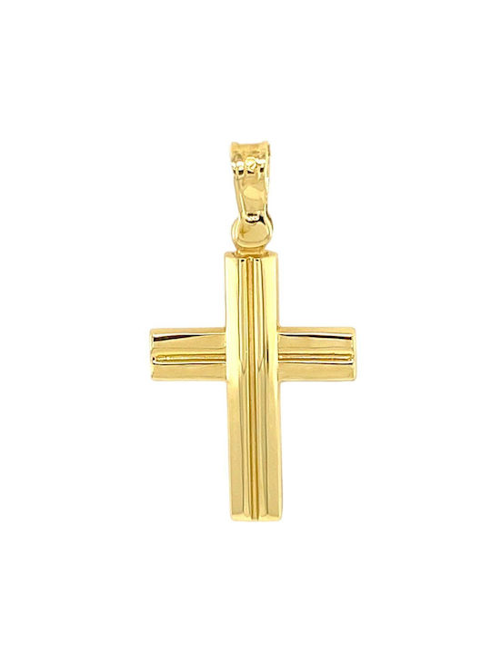 Xryseio Herren Gold Kreuz 14K