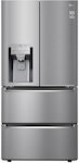 LG Ψυγείο Ντουλάπα Total NoFrost Υ178.7xΠ83.5xΒ73.4εκ. Inox