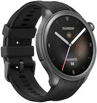 Amazfit Balance 46mm Αδιάβροχο Smartwatch με Παλμογράφο Μαύρο