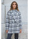 Desiree Women's Checked Long Coat with Buttons Plaid