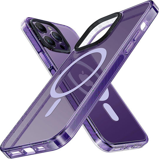 Torras Umschlag Rückseite Silikon Lila (iPhone 14 Pro Max)