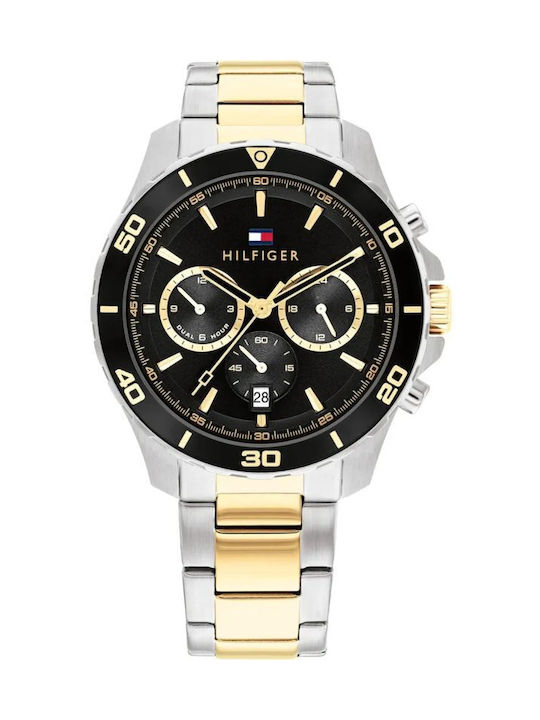 Tommy Hilfiger Watch Chronograph Battery with Gold Metal Bracelet