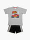 Minerva Kids Pyjamas Summer Cotton grey