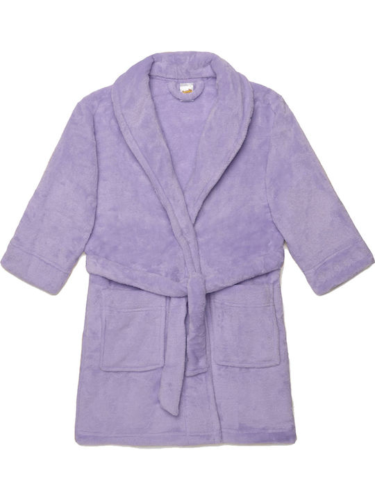 Minerva Παιδική Ρόμπα Χειμωνιάτικη Fleece Lavender Fleece Minerva Παιδική Ρόμπα Χειμωνιάτικη Fleece Lavender Fleece