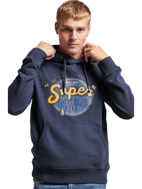 Superdry Workwear Logo Graphic Hanorac pentru bărbați Blue.