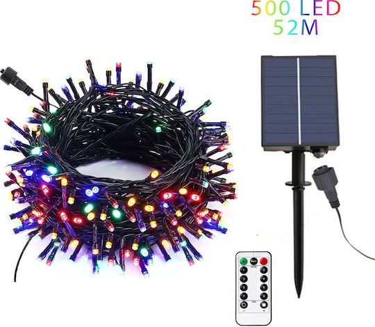 500 Λαμπάκια LED 52μ. RGB Ηλιακά σε Σειρά