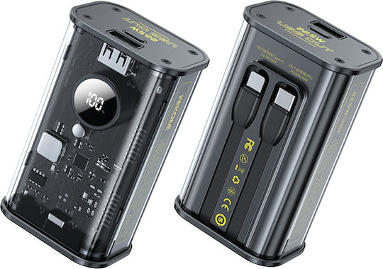WK Wp-345 Power Bank 10000mAh 20W Power Delivery Μαύρο