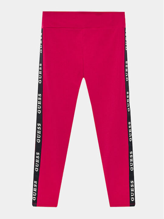 Guess Leggings pentru Copii Long Pink