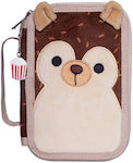 Jazwares Pencil Case with 2 Compartments Brown