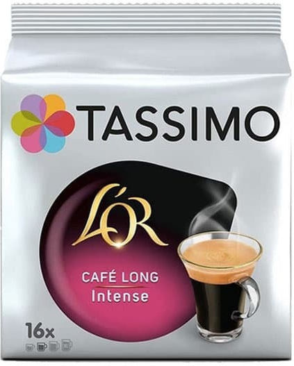 Tassimo Kapseln Espresso L’Or Caffe Long Intense Kompatibel mit Maschine Tassimo 16Mützen