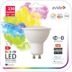 Avide Смарт LED 4.9W за Цокъл GU10 RGBW Avide Смарт LED 4.9W за Цокъл GU10 RGBW