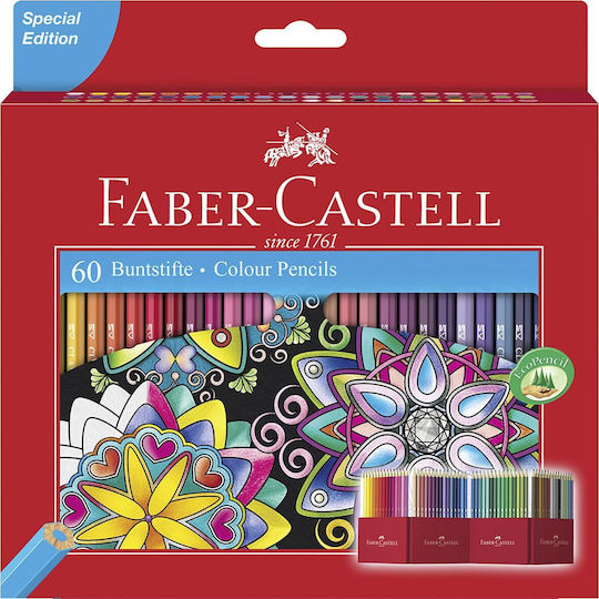 Faber-Castell Box Ξυλομπογιές Σετ 60 χρώματα