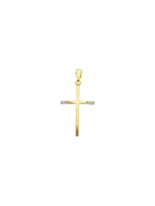 Mentzos Herren Gold Kreuz 14K Code