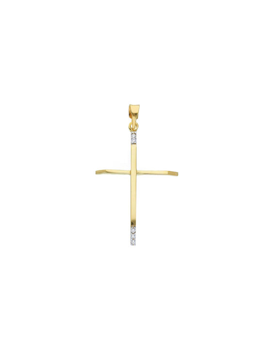 Mentzos Men's Gold Cross 14K Code