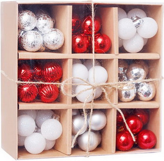 Hängendes Kugel Ornament Ornament Rot 3cm Set 99Stück
