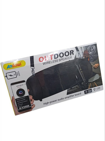 Andowl Qyx599 Ηχείο Bluetooth με Ραδιόφωνο και Διάρκεια Μπαταρίας έως 5 ώρες Μαύρο
