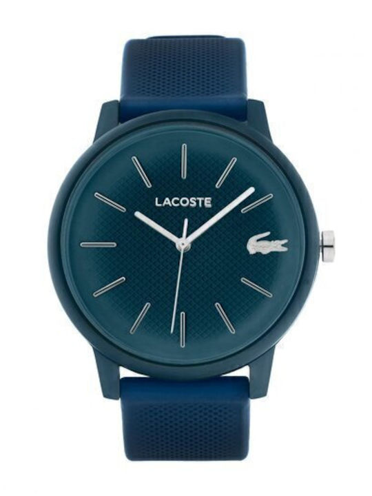 Lacoste Herrenuhr 28mm Batterie mit Blau Kautschukarmband
