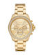 Michael Kors Wren Ανδρικό Ρολόι Χρονογράφος Μπαταρίας με Χρυσό Μεταλλικό Μπρασελέ