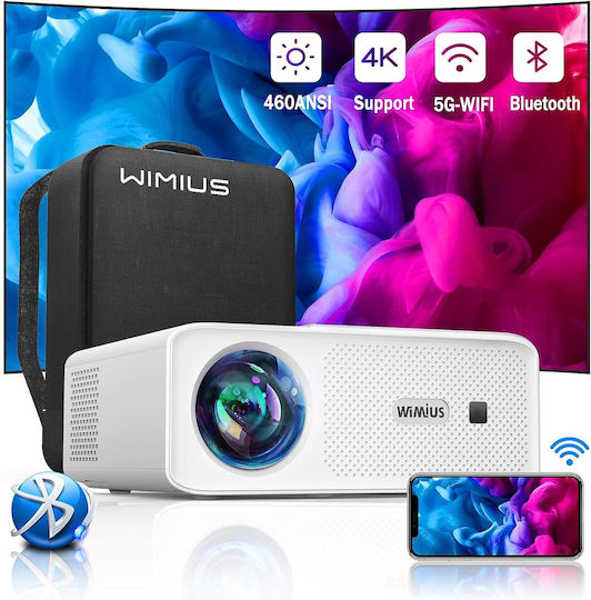 Wimius W7 Projector DLP Full HD Λάμπας LED με Wi-Fi και Ενσωματωμένα Ηχεία