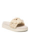 Fjord Flower Women's Flat Sandals in Beige Color