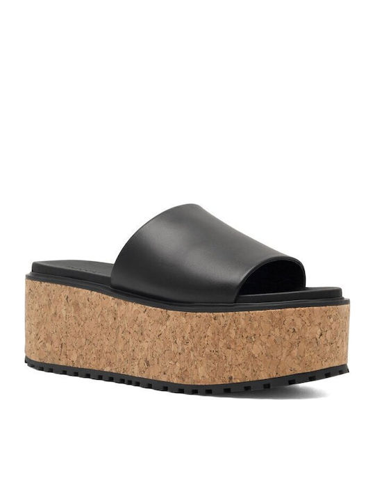 Flache Sandalen für Damen Flatforms in Schwarz Farbe