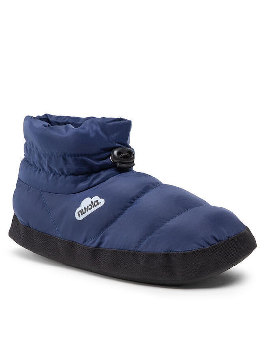 Nuvola Pelle Winterliche Herrenhausschuhe Blau