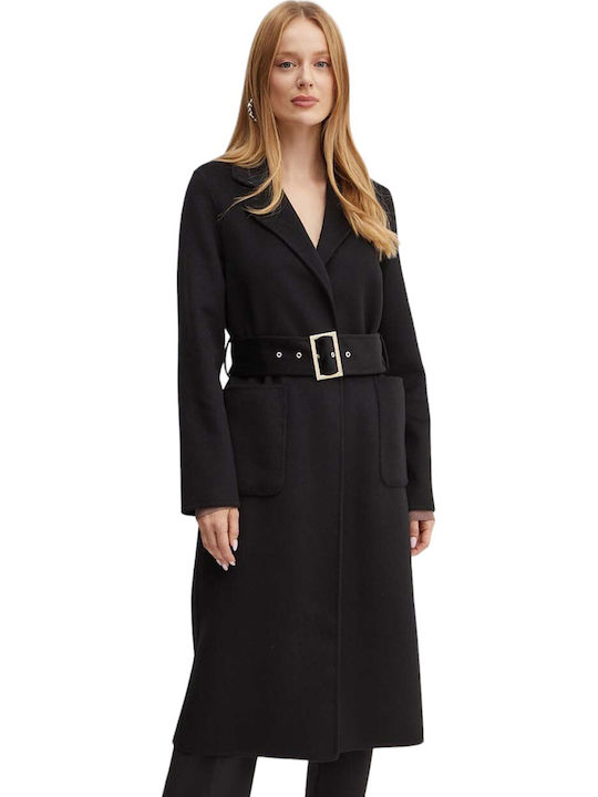Femeie Black. Palton cu Curea
