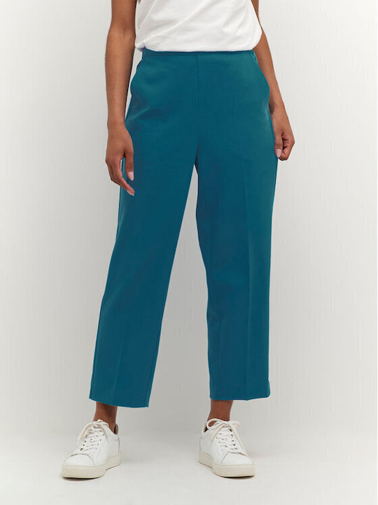 Kaffe Women's Fabric Trousers Regular Fit Blue Kaffe Women's Fabric Trousers Regular Fit Blue