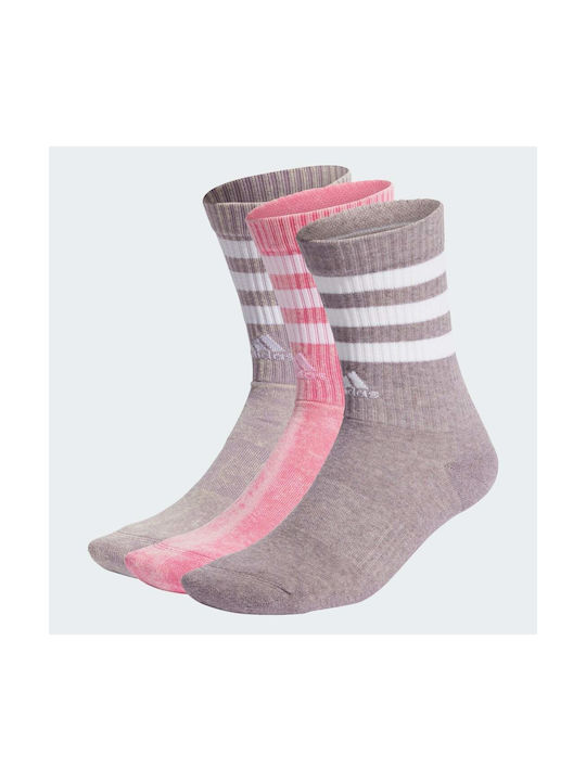 Adidas 3-stripes Stonewash Αθλητικές Κάλτσες Πολύχρωμες 3 Ζεύγη