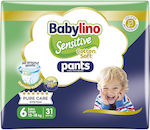 Babylino Pantaloni de scutec Cotton Soft Pants Sensitive Nr. 6 pentru 13-18 kgkg 31buc