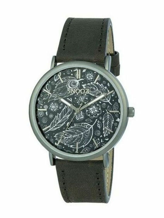 Snooz Men's Watch 40mm Battery with Black Leather Strap