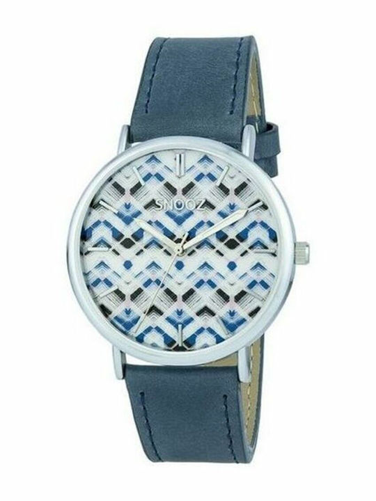 Snooz Men's Watch 40mm Battery with Blue Leather Strap