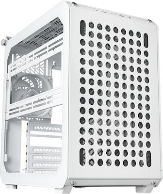 CoolerMaster Qube 500 Flatpack Gaming Full Tower Computer Case with Window Panel White