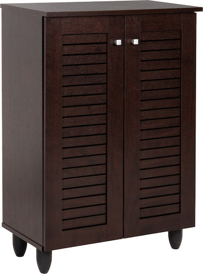 Holz Schuhschrank Prolly mit 4 Regalen Wenge L60xW34xH88cm