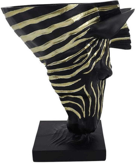 Fylliana Βάζο Γυάλινο Zebra Μαύρο 21.5x5xΥ25.5cm Fylliana Βάζο Γυάλινο Zebra Μαύρο 21.5x5xΥ25.5cm