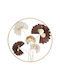 Mauro F Gold Wall Decor Made of Metal 61x5.7cm