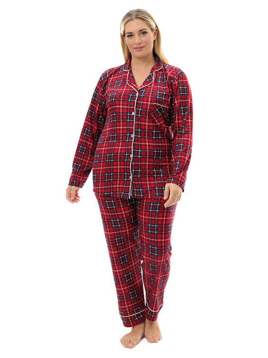 Boyraz Winter Women's Nightdress Red