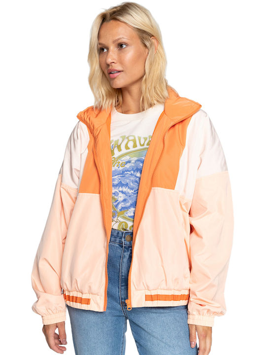 Billabong Kurz Damen Puffer Jacke Winddicht Ροζ (NFF0/LIGHT MELON)