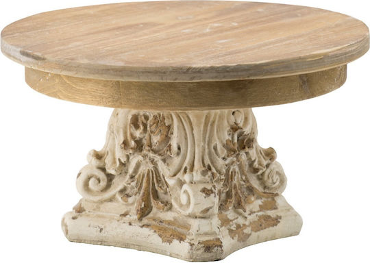 Artekko Wooden Round Decorative Tray 14x14x28cm