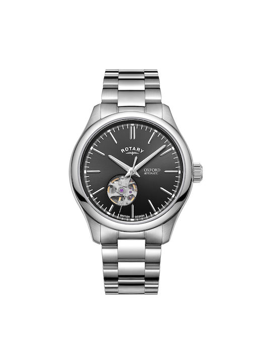 Rotary Oxford Watch Automatic with Silver Metal Bracelet