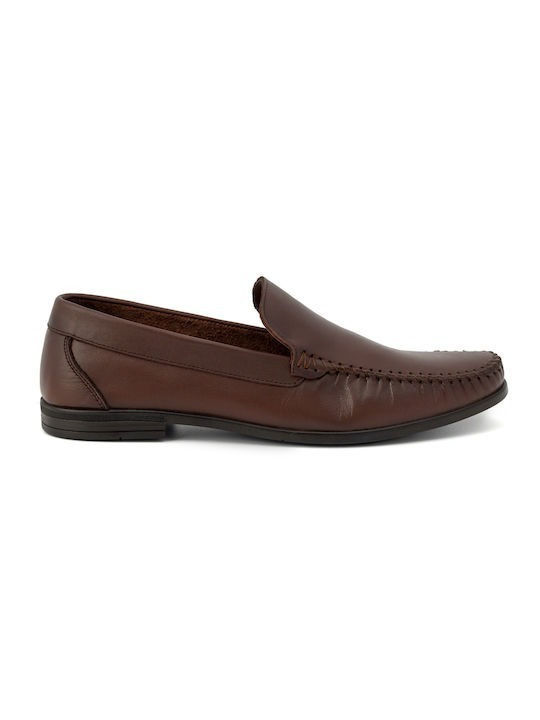 Boxer Men's Leather Moccasins Brown