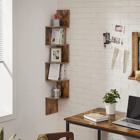 Corner Shelf Wall 20x20x126cm Rustic Brown Corner Shelf Wall 20x20x126cm Rustic Brown