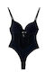 Bodysuit pentru femei cu transparență Black