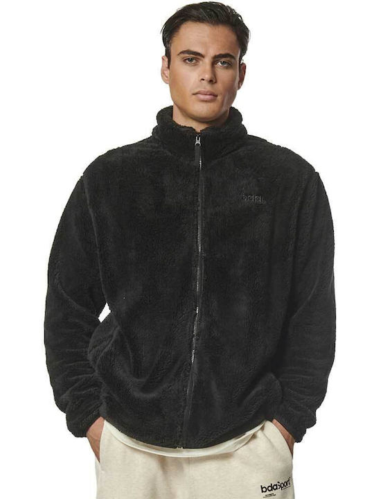 Body Action Men's Fleece Cardigan Black