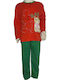 Lydia Creations Kinder Schlafanzug Winterlich Orange