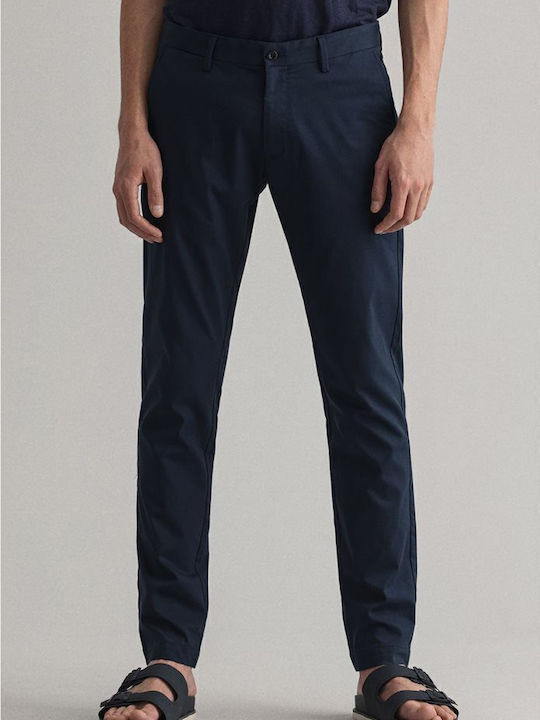 Hallden Παντελόνι Chino Ελαστικό σε Slim Εφαρμογή Μπλε