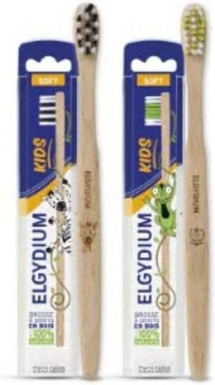 Elgydium Eco Kids Soft Tooth Brush Παιδική Οδοντόβουρτσα Καφέ